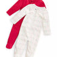 FIRST IMPRESSIONS Baby Girl New Born / Multi-Color FIRST IMPRESSIONS - Baby - Solid & Heart Stripe-Print Footed Coveralls