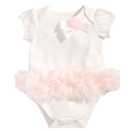 FIRST IMPRESSIONS Baby Girl New Born / White FIRST IMPRESSIONS - BABY -  Tulle Tutu Bodysuit