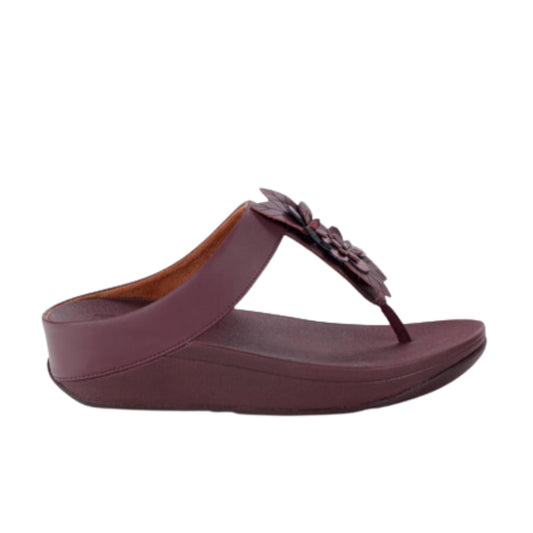 FITFLOP Womens Shoes 36 / Burgundy FITFLOP -  Fino Floral Toe-Post Slipper