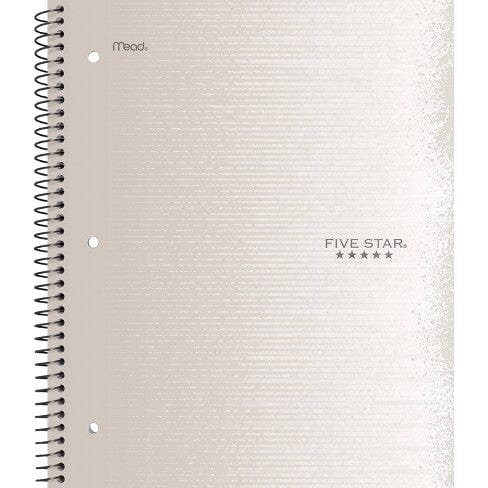 FIVE STAR 1 Stationery FIVE STAR - Subject Wide Ruled Spiral Notebook