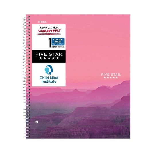 FIVE STAR Stationery FIVE STAR - 1 Subject Spiral Notebook Plus Study App Mountains
