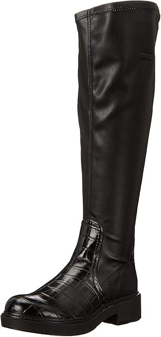 FRANCO SARTO Womens Shoes 39.5 / Black FRANCO SARTO - Keaton Faux Leather Block Heel Knee-High Boots