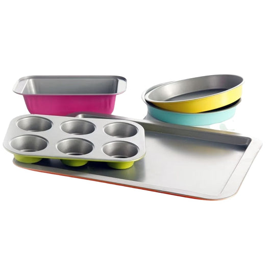 GIBSON HOME Kitchenware GIBSON HOME - Color Splash Lyneham 5 pc Carbon Steel Bakeware Set