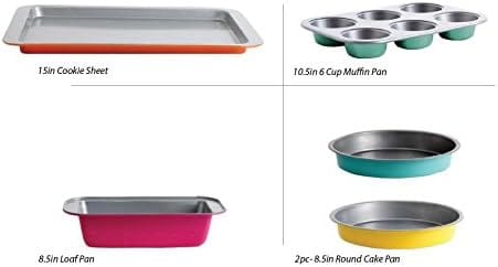 GIBSON HOME Kitchenware GIBSON HOME - Color Splash Lyneham 5 pc Carbon Steel Bakeware Set