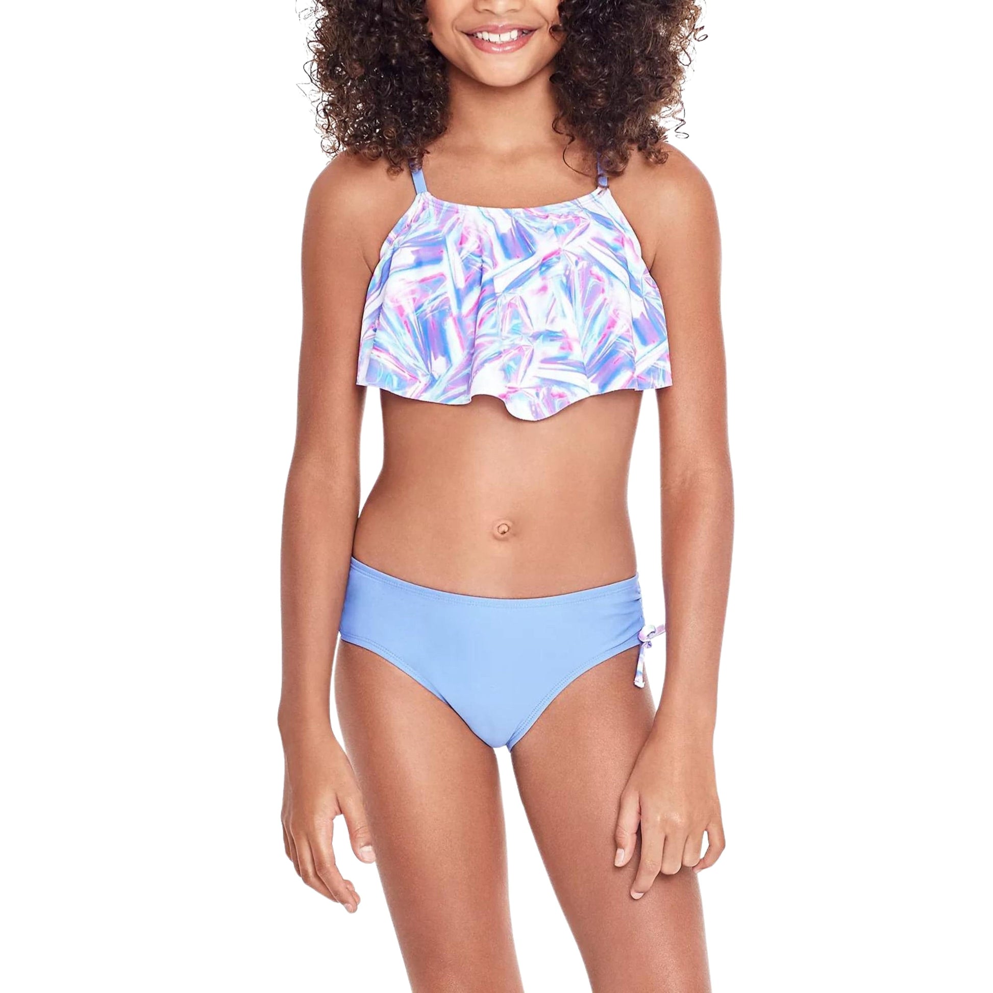 GLITTER BEACH Girls Swimwear M / Multi-Color GLITTER BEACH - Kids - Flounce Bikini Set