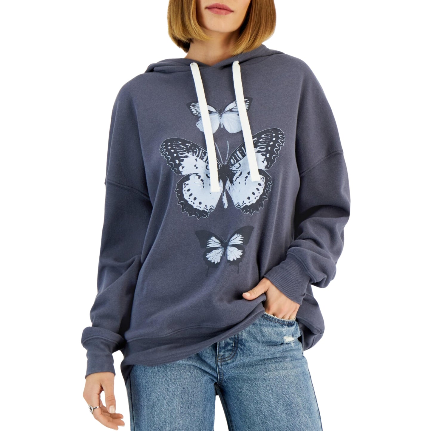 GRAYSON / THREADS Womens Tops M / Grey GRAYSON / THREADS -  Butterfly Hoodie