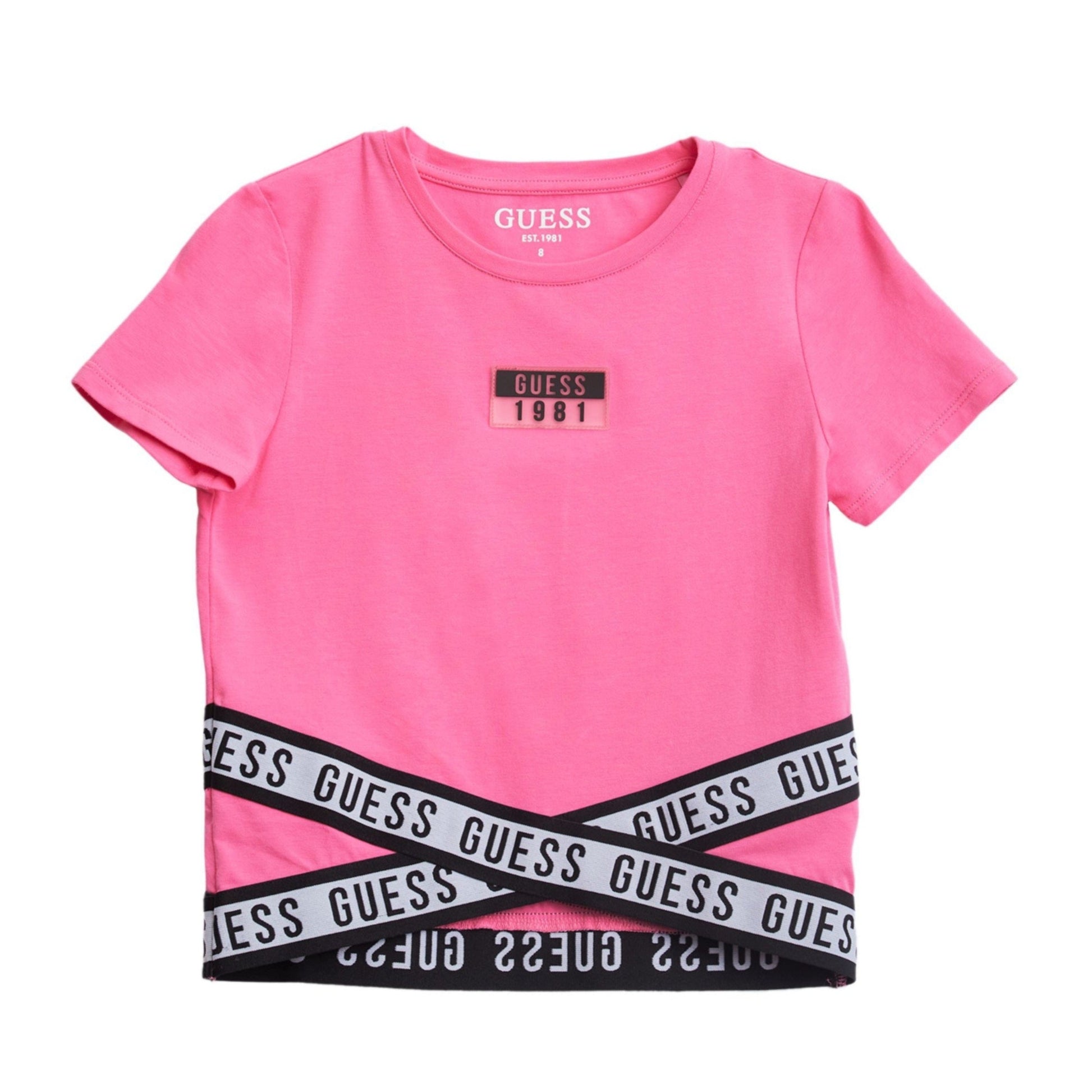 GUESS Girls Tops XS / Pink GUESS - Kids -  Criss Cross Jersey T-shirt