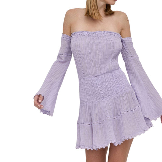 GUESS Womens Dress S / Purple GUESS - Debby Off-the-Shoulder Mini Dress