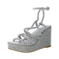 GUESS Womens Shoes 40 / Silver GUESS - Natesha Strappy Sandals Espadrilles