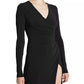 HALSTON Womens Dress M / Black HALSTON - Women's Sydney Ruched Jersey Long Dress