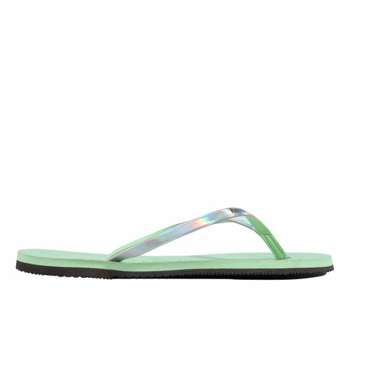 HAVAIANAS Womens Shoes 37 / Green HAVAIANAS - Silver Thong Slippers