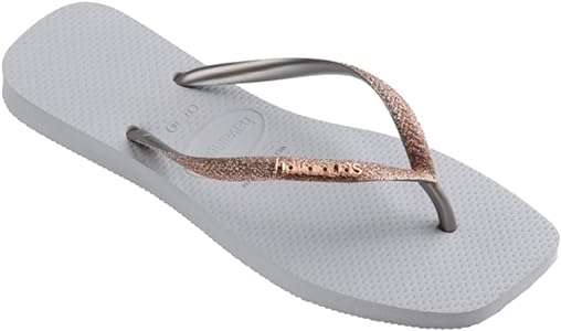 HAVAIANAS Womens Shoes 39 / Silver HAVAIANAS - Slim Square Glitter Flip Flops