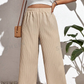 SHEIN - Frenchy Plus Solid Plisse Wide Leg Pant