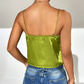 SHEIN - Twist Front Satin Tank top