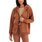 HIPPIE ROSE Womens Jackets XS / Brown HIPPIE ROSE  - Oversized Zipper Hoodie