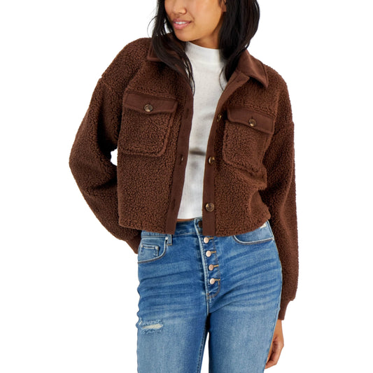 HIPPIE ROSE Womens Jackets M / Brown HIPPIE ROSE - Sherpa Shacket