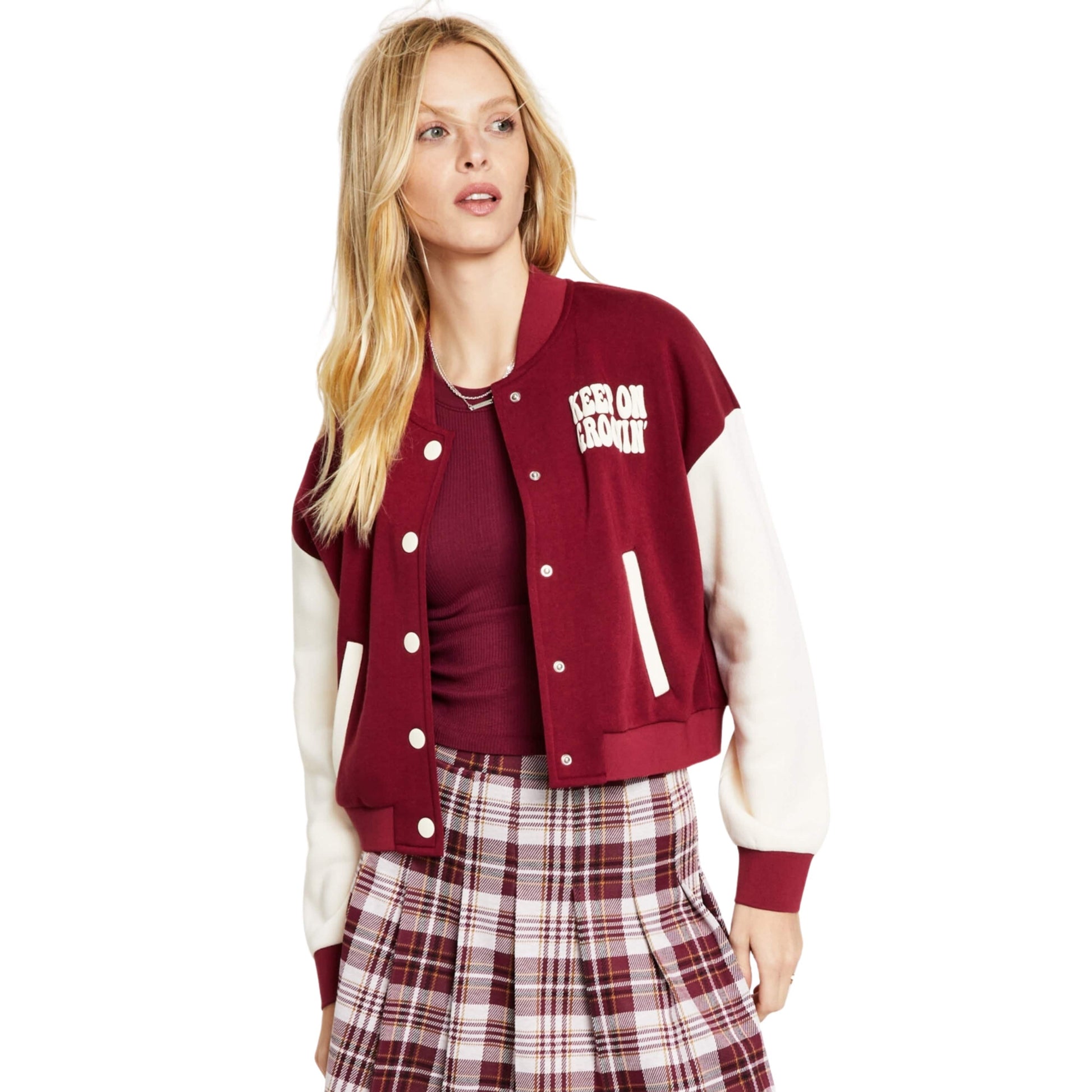 HIPPIE ROSE Womens Jackets M / Red HIPPIE ROSE - Varsity Bomber Jacket