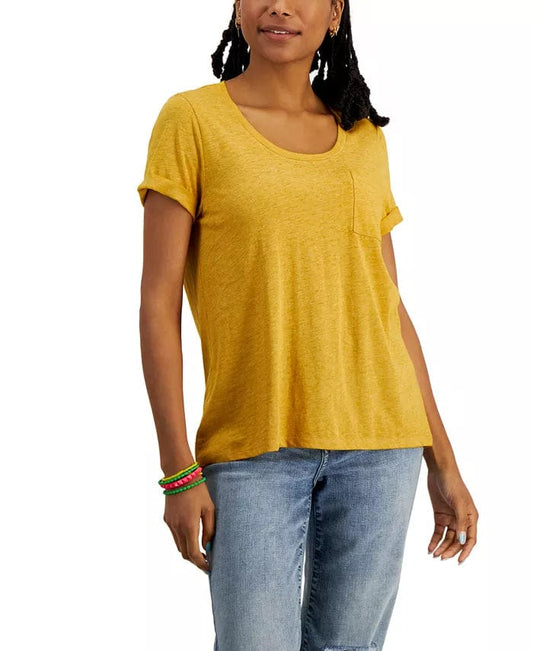HIPPIE ROSE Womens Tops M / Yellow HIPPIE ROSE - Burnout T-Shirt