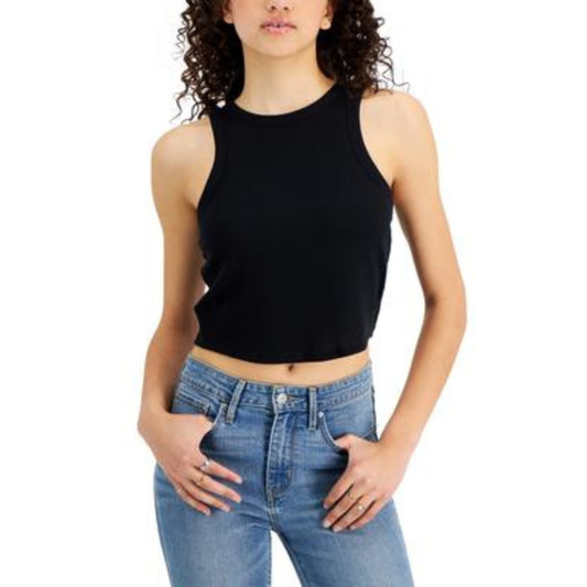 HIPPIE ROSE Womens Tops S / Black HIPPIE ROSE  - Ribbed Crewneck Tank Top