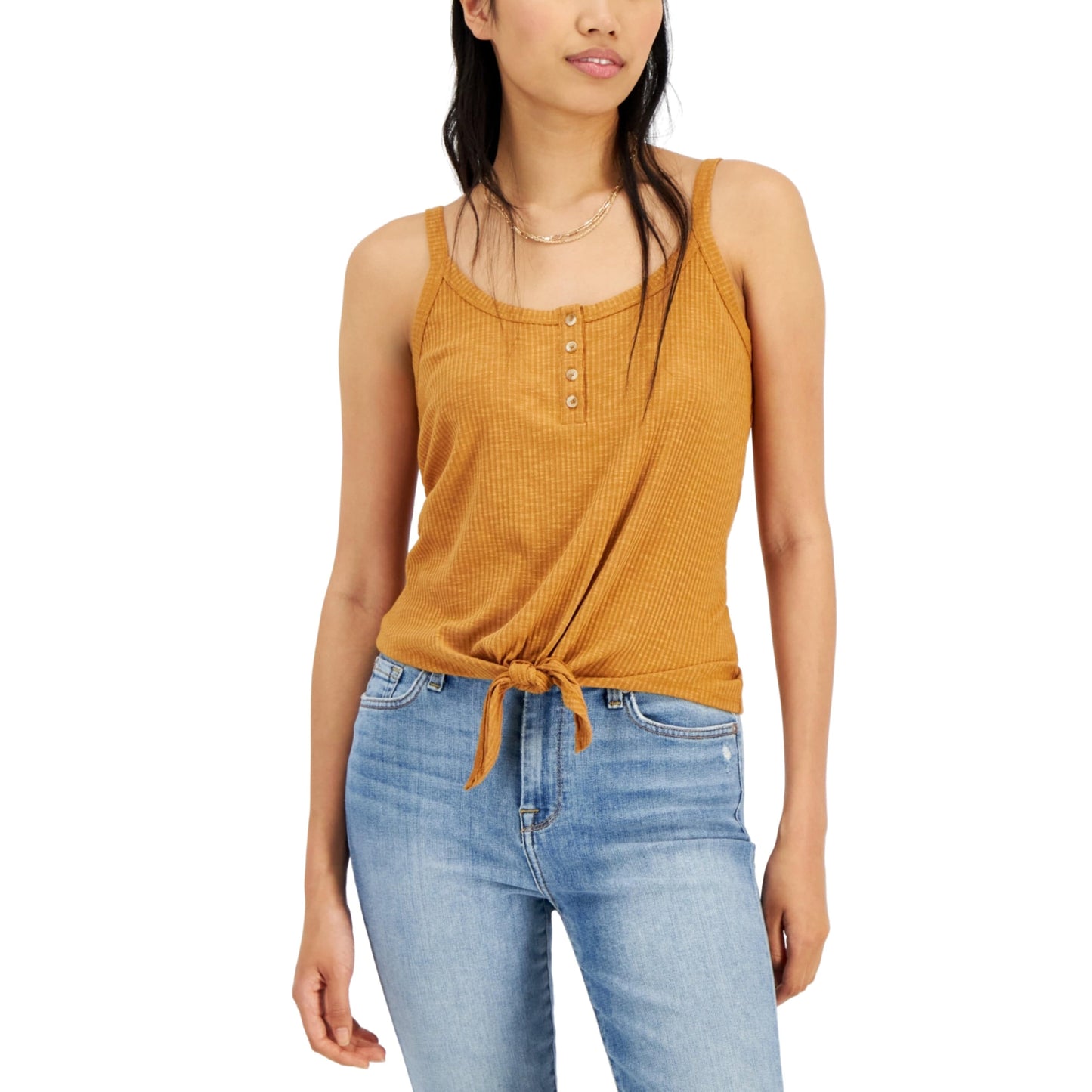 HIPPIE ROSE Womens Tops S / Brown HIPPIE ROSE - Side Tie Tank Halter Top