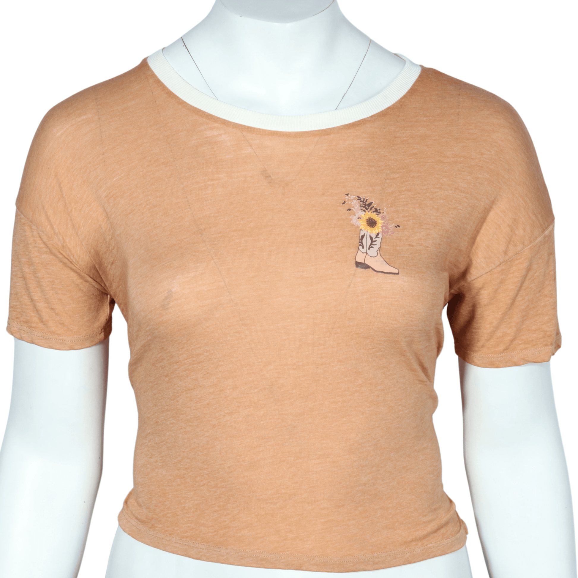 HIPPIE ROSE Womens Tops M / Brown HIPPIE ROSE - Simple cotton t-shirt