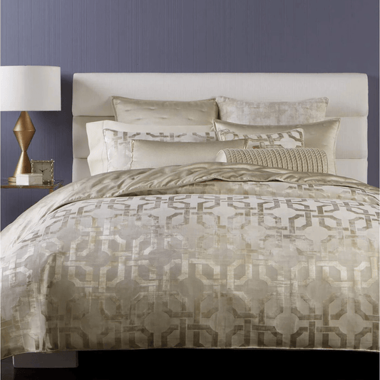 HOTEL COLLECTION Comforter/Quilt/Duvet King / Gold HOTEL COLLECTION - Gold Woven Jacquard Geometric