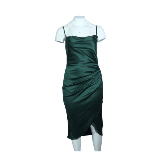 HTZMO Womens Dress XXL / Green HTZMO - Square Neck Rushed Dress