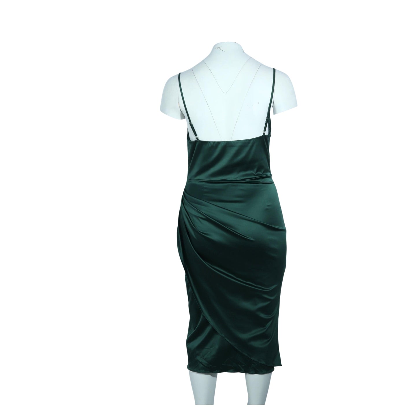HTZMO Womens Dress XXL / Green HTZMO - Square Neck Rushed Dress