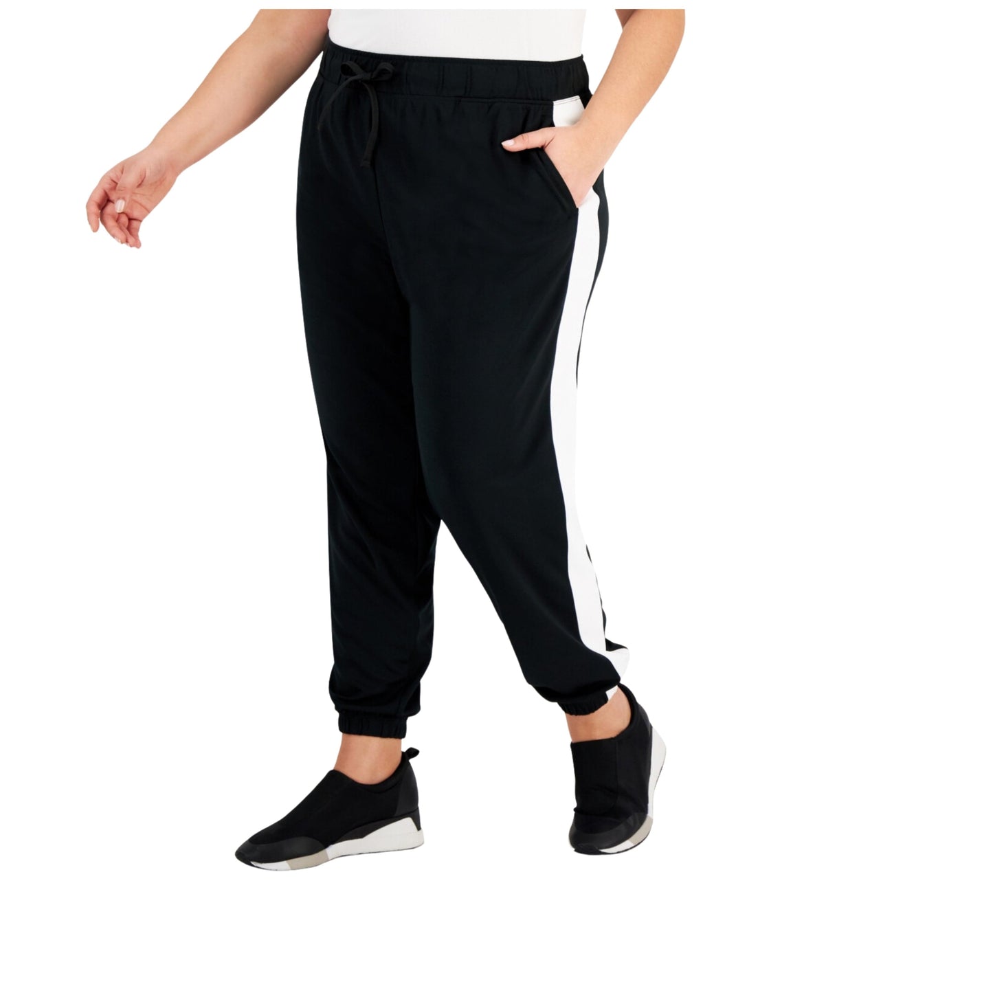 IDEOLOGY Womens Bottoms XXXL / Black IDEOLOGY -  Racing Stripe Sweatpants