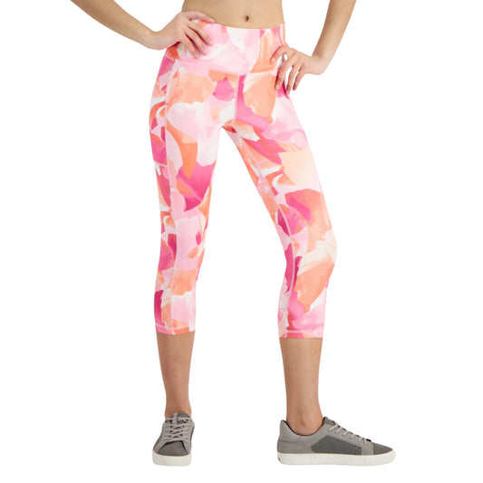 IDEOLOGY Womens sports XL / Multi-Color IDEOLOGY -  Petal Print Side Pocket Cropped Leggings