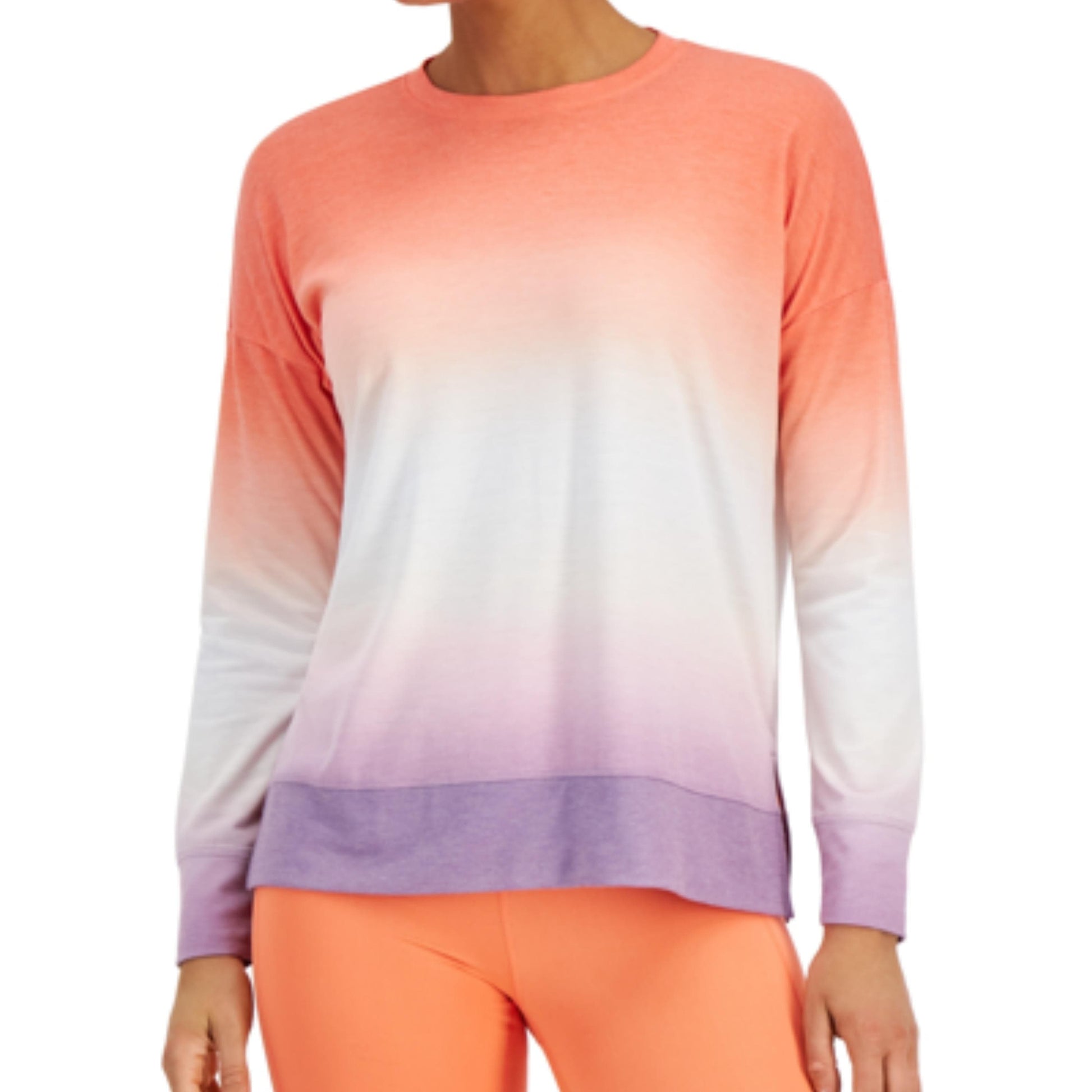 IDEOLOGY Womens Tops XS / Multi-Color IDEOLOGY - Dip-Dye Crewneck Top