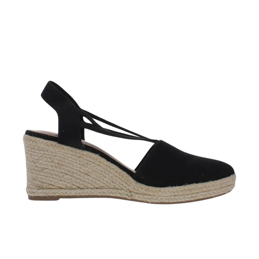 IMPO Womens Shoes 39 / Black IMPO - Casual Ankle Strap Espadrille Heels