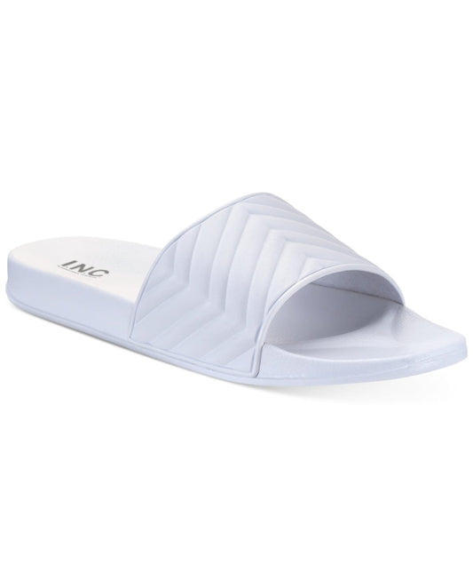 INC INTERNATIONAL CONCEPTS Mens Shoes 44 / White INC INTERNATIONAL CONCEPTS - Xander Pool Slide Sandals