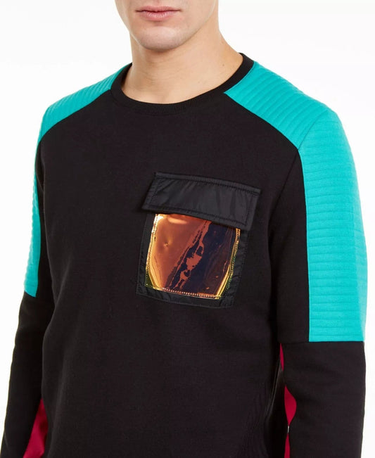 INC INTERNATIONAL CONCEPTS Mens Tops M / Multi-Color INC - Metallic Pocket Colorblock Sweatshirt