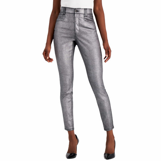 INC INTERNATIONAL CONCEPTS Womens Bottoms XS / Silver INC - Coated High Rise Skinny Jeans