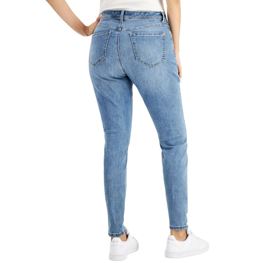 INC INTERNATIONAL CONCEPTS Womens Bottoms XS / Blue INC - Curvy Rip & Repair Mid Rise Skinny Jeans
