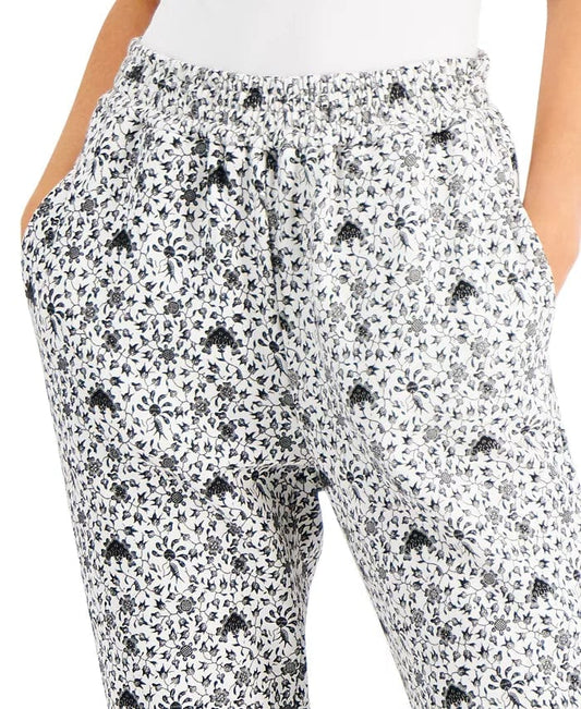 INC INTERNATIONAL CONCEPTS Womens Bottoms INC - Pocketed Joggers Elastic Waistband Cuffs Printed Pants