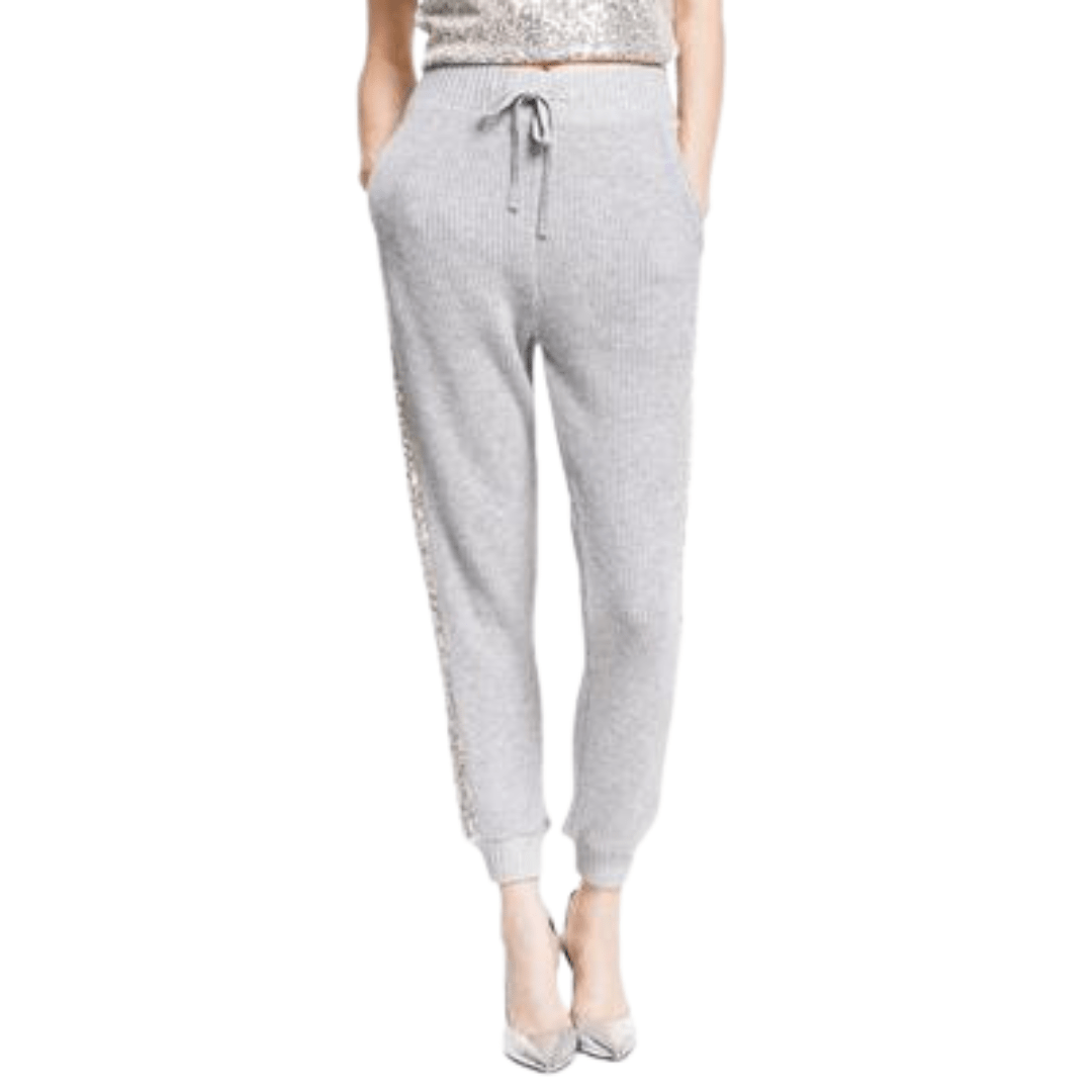 INC INTERNATIONAL CONCEPTS Womens Bottoms INC -  Stretch Sequined Pocketed Ribbed Drawstring Sweatpants