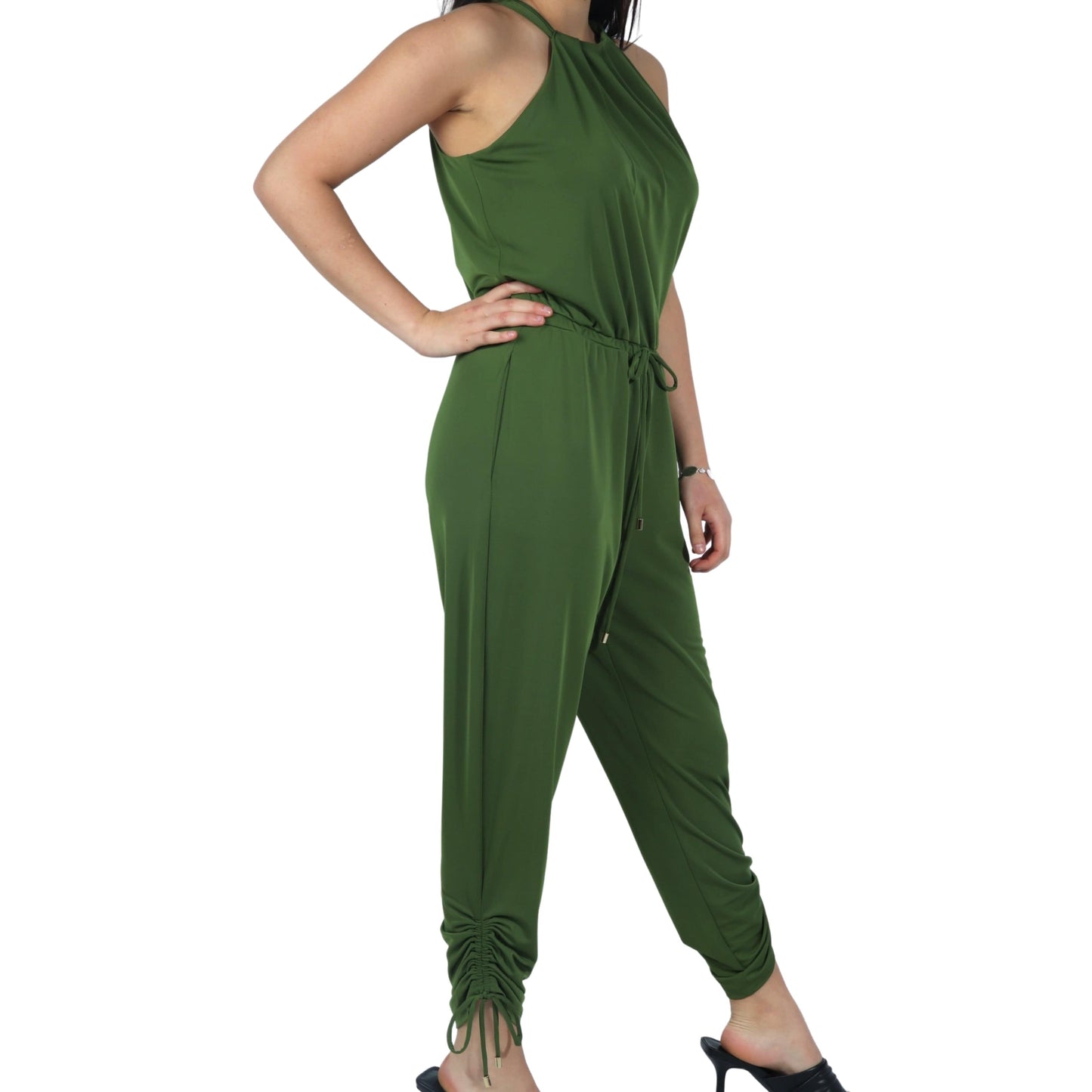 INC INTERNATIONAL CONCEPTS Womens Overall M / Green INC - Halter-Style Jumpsuit