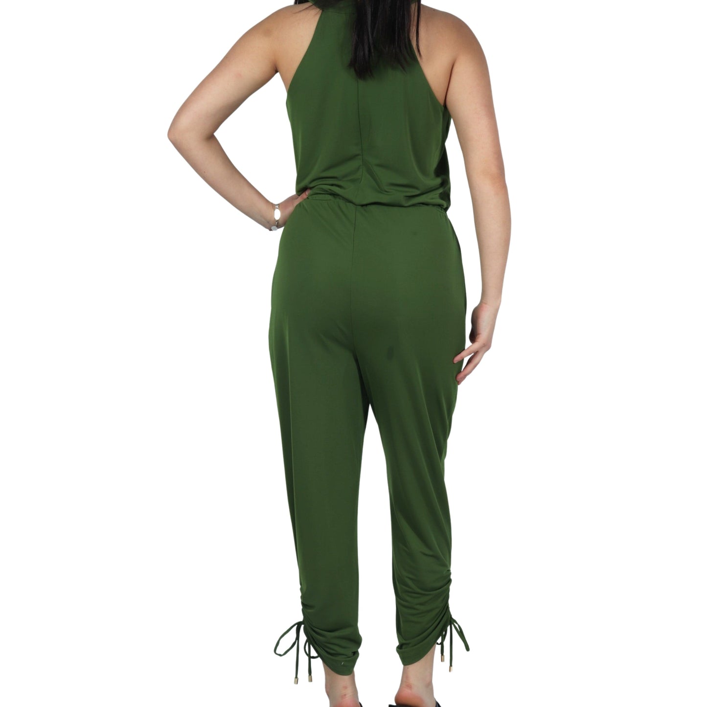 INC INTERNATIONAL CONCEPTS Womens Overall M / Green INC - Halter-Style Jumpsuit