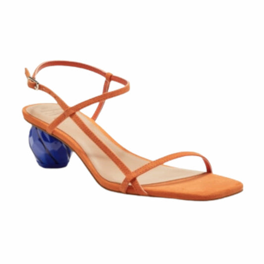 INC INTERNATIONAL CONCEPTS Womens Shoes 39 / Orange INC - Calise Faux Suede Strappy Pumps Sandal