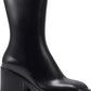 INC INTERNATIONAL CONCEPTS Womens Shoes 39 / Black INC - Everett Faux Leather Outdoor Rain Boots