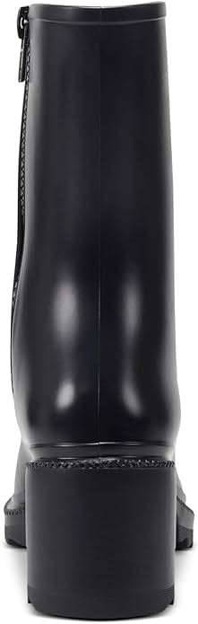 INC INTERNATIONAL CONCEPTS Womens Shoes 39 / Black INC - Everett Faux Leather Outdoor Rain Boots