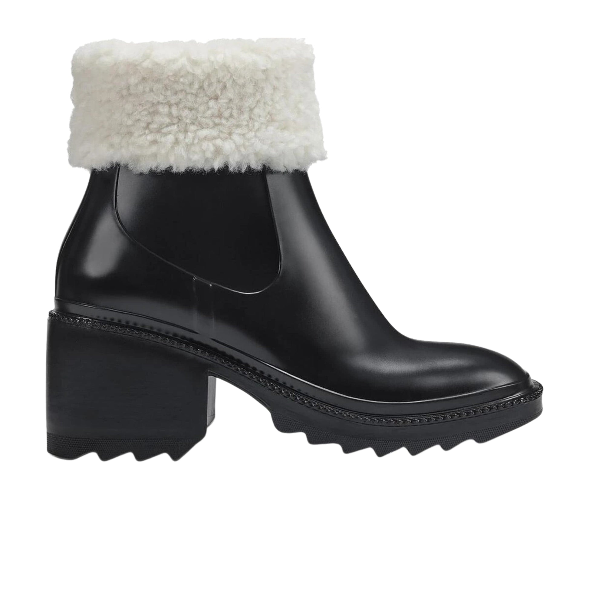 INC INTERNATIONAL CONCEPTS Womens Shoes 41 / Black INC -  Faux Fur Lined Faux Fur Trim Rain Boots