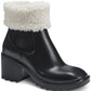 INC INTERNATIONAL CONCEPTS Womens Shoes 41 / Black INC -  Faux Fur Lined Faux Fur Trim Rain Boots