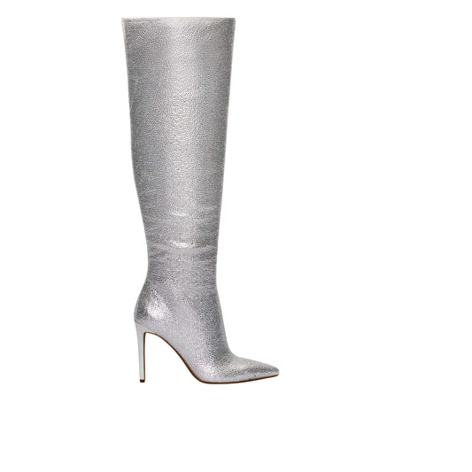 INC INTERNATIONAL CONCEPTS Womens Shoes 41 / Silver INC INTERNATIONAL CONCEPTS - Embellished Pointed Toe Stiletto Boots