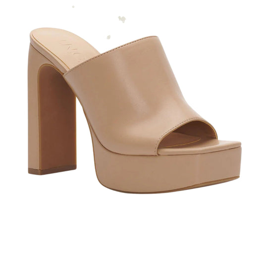 INC INTERNATIONAL CONCEPTS Womens Shoes 42.5 / Beige INC INTERNATIONAL CONCEPTS -  Open Toe Slip on Platform Heel Sandal