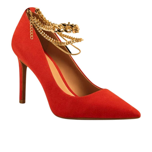 INC INTERNATIONAL CONCEPTS Womens Shoes 39 / Red INC - Sadelle Chain-Detail Pumps