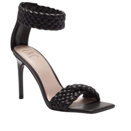 INC INTERNATIONAL CONCEPTS Womens Shoes 39.5 / Black INC -  Square Toe Stiletto Zip-up Dress Heeled Sandal