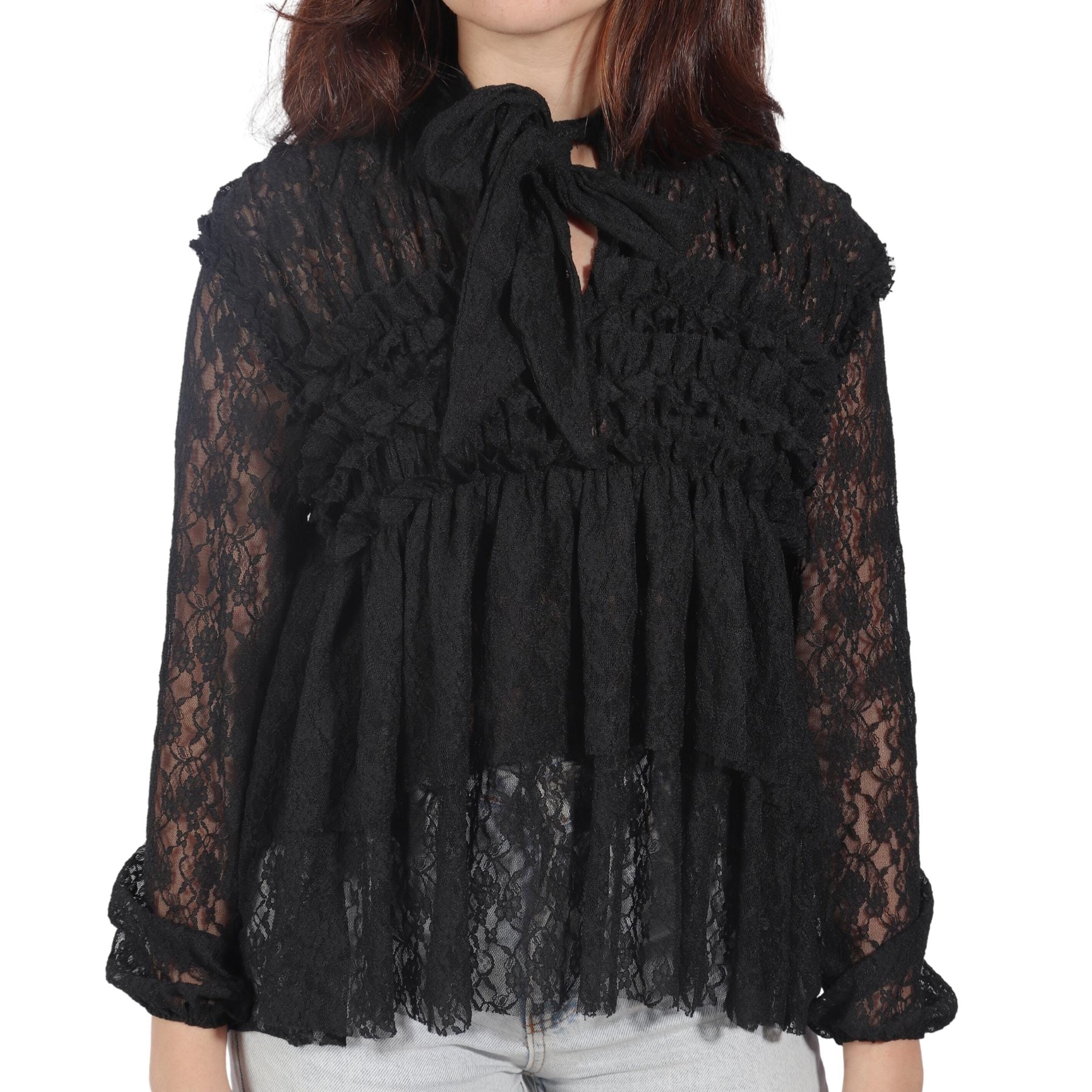 INC international concepts black lace deals top XS